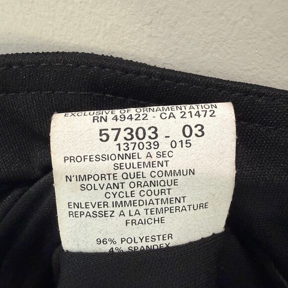 Jessica McClintock Dress Size 14 Black Rhinestones Sequins Asymmetrical - Picture 9 of 16